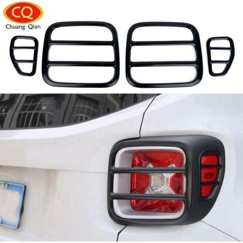 Chuang Qian Accessories Iron Taillights Rear Tail Light Lamp Protector Cover Guards for Jeep Renegade 2015-2018 Car styling