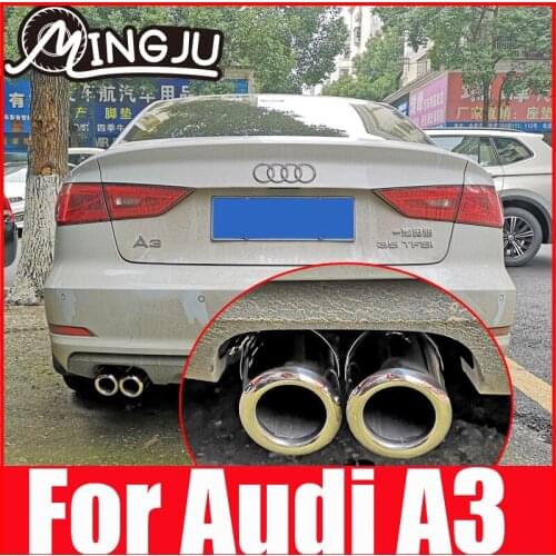 1pc/2Pcs Auto Car Exhaust Muffler Tip Pipes Covers Fit For Audi A3 8P Car Accessories 2020 2019 2018 2017 2016 2015 2014