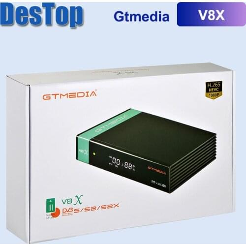 New Arrival H.265 GTmedia V8X Hot Design FTA DVB S2/S2X Satellite TV Receiver With Card Slot CA V8 NOVA V9 Super 10pcs/lot