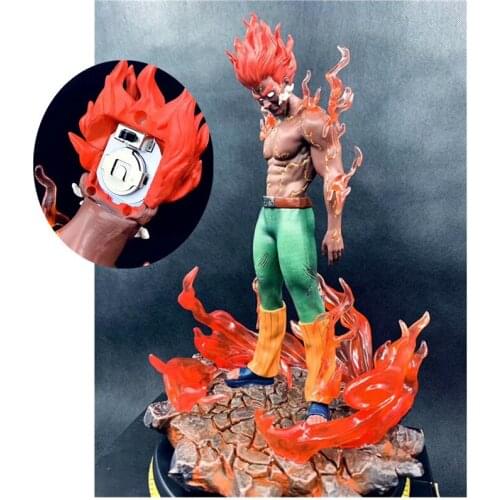 12inch GK Might Guy Eight Doors Armor Illuminated Lights Statue Figure Collectable Model Toy Doll Gift