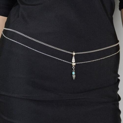 40GC New Fashion Body Belly Waist Chain Bikini Beach Harness Chains Necklace Jewelry