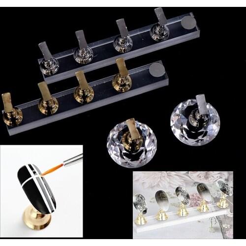 Hot Sale Nail Art False Display Stand Practice Training Tips Holder Magnetic ManicureTools New