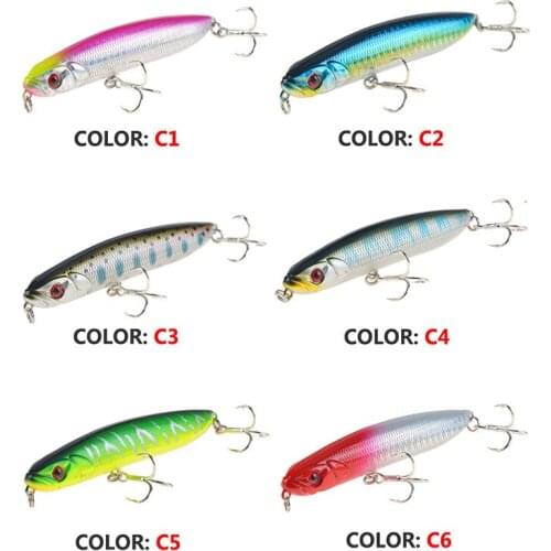 9cm/18g Artificial Pencil Sinking Wobblers Professional Plastic Fishing Bait 3D Eyes High Quality Fishing Lure Hard Bait