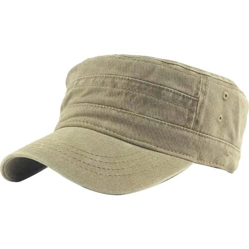 Men Women Travel Flat Top Outdoor Solid Peaked Cap Portable Adjustable Buckle Foldable Hiking Sun Protection Casual Fishing