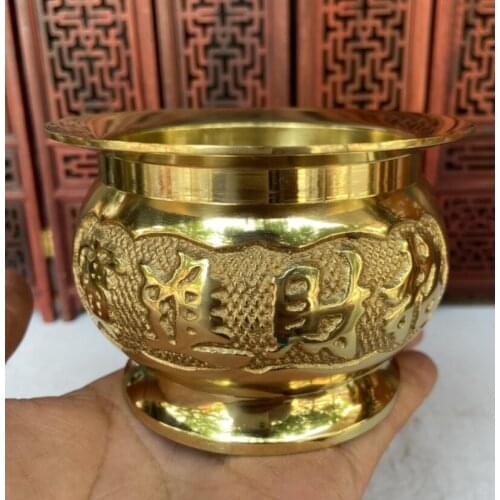 China brass seiko recruit wealth Incense burner crafts statue