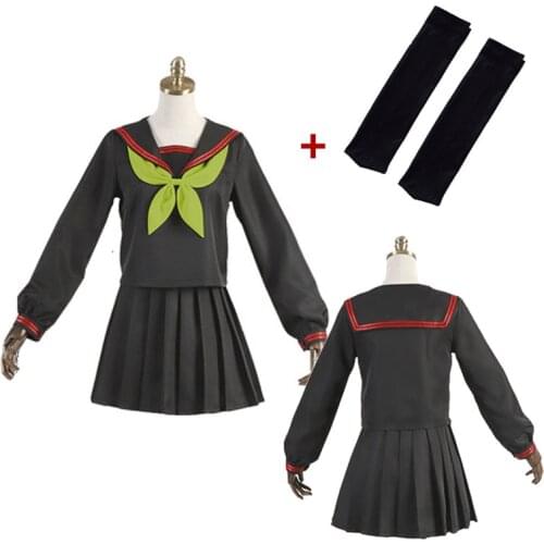 Anime Demon Slayer Kimetsu no Yaiba Cosplay Costume Kamado Nezuko Makomo Japanese School Uniforms Sailor Suit Women Outfit
