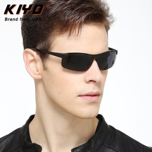KIYO Brand 2020 New Men Square Polarized Sunglasses Aluminum and Magnesium Classic Sun Glasses UV400 Driving Eyewear 2102
