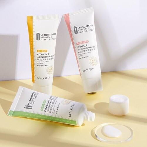 Facial Cleanser 40g Centella Asiatica Vitamin C Ceramide Cleanser Whitening Pore Cleanser Skin Care Anti-Aging Face Care