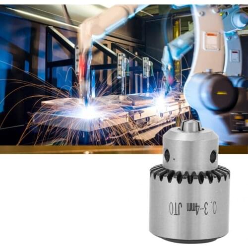 Electric Drill Chuck 0.3-4mm JT0 Taper Mounted Key Type Mini Drill Chuck Adapter with Key Drill Chuck
