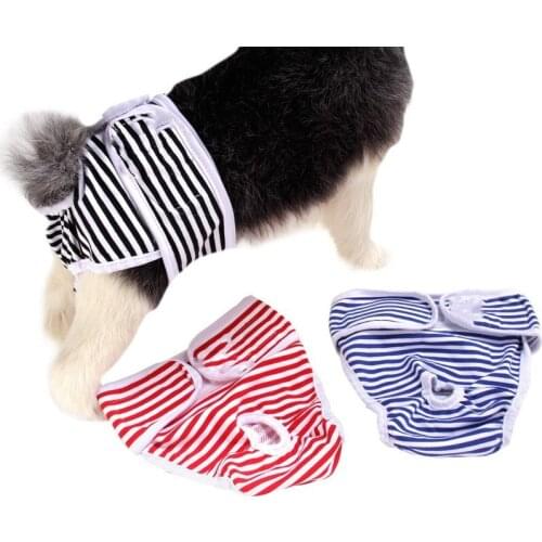 1pcs Pet Physiological Pant Diaper Sanitary Washable Female Dog Shorts Panties Menstruation Underwear Briefs