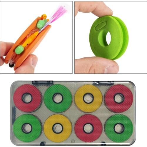 16Pieces Foam Fishing Line Spool Storage Snell Leader Rigs Winder Lure Tackle