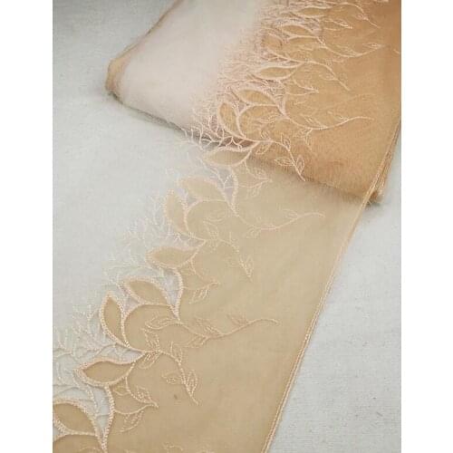 2 Meters 19cm Width 2020 Hot Sale New Skin Embroidered Fabric Lace Trim Wedding Dress Accessories Headwear Headbands DIY