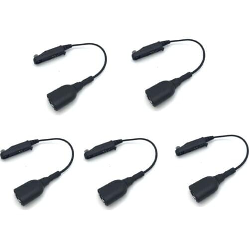 5pcs Walkie Talkie Audio Cable Adapter For Baofeng BF-9700 A-58 UV-XR UV-5S GT-3WP UV-9R Plus For K Interface UV-5R Headset Port