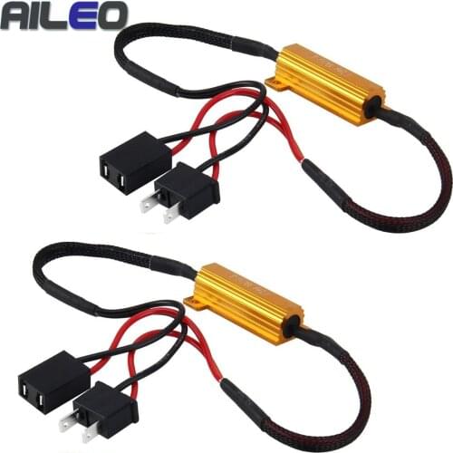 50W H1 H3 H7 H11 9006 hb3 hb4 h9 h8 h10 Car Load Resistor Error Canceller LED Decoder Canbus Free Wiring Canceller Decoder Light