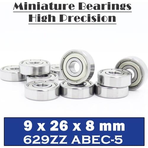 629ZZ Bearing ABEC-5 10PCS 9x26x8 mm Miniature 629Z Ball Bearings 629 ZZ EMQ Z3V3 Quality