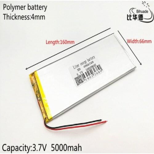 Tablet battery 3.7V,5000mAH 4066160 (polymer lithium ion battery) Li-ion battery for tablet pc 7 inch 8 inch 9inch