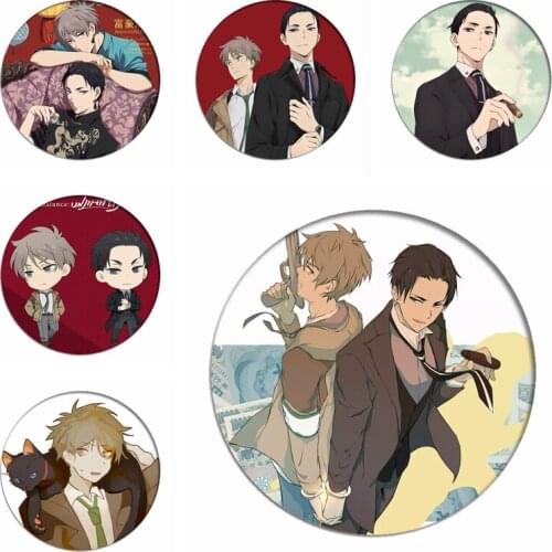 Balance:UNLIMITED Fugou Keiji Cosplay Backpack Badges Kanbe Daisuke Brooch Haru Kato Pin Collection Breastpin for Clothes