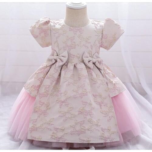 1-2Years Baptism Newborn Baby White Lace Princess Dress For Baby Girls 1st Birthday Party Dress Infant Wedding Christening Dress
