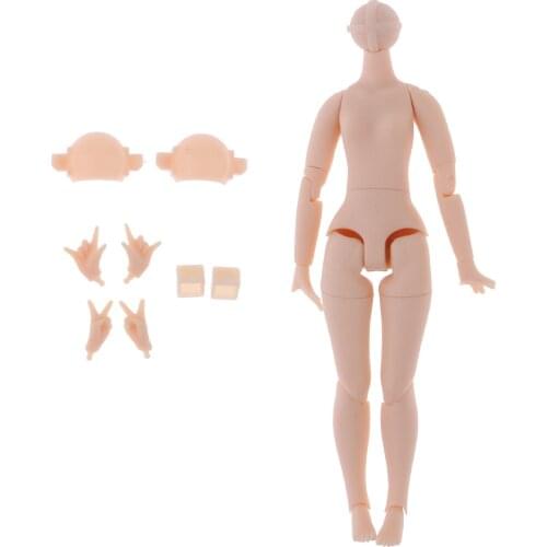Customized BJD Doll Body Figure for Middle Blythe DIY Jointed Dolls, Doll Making Supplies, 20 Joints Body and Hands Set