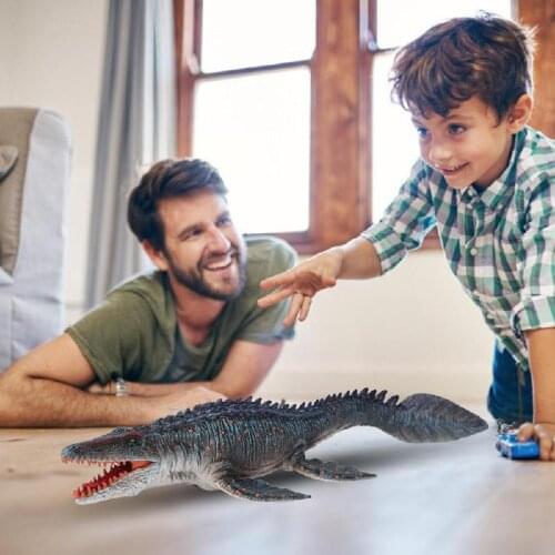 34cm Static Solid Dinosaur Action Figures Lifelike Mosasaurus Dinosaur PVC Collection Model Toys Party Decor For Children Gifts