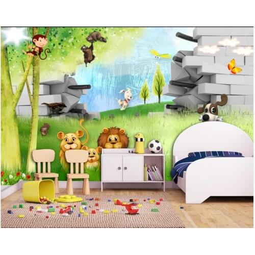 Custom photo wallpaper for walls 3 d murals Cartoon pastoral animal childrens room background wall papers home decoration