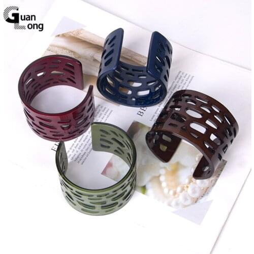 Guanlong High Quality Open Ladies Bangles/Bracelets for Women Resin Acrylic Indian Bangles With Designer Charms for Girls