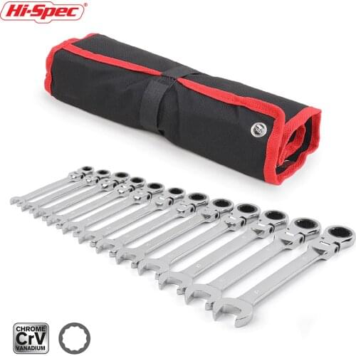 Hi-Spec 8-19MM 12pc Flexible Combination Wrench Set Ratchet Wrench Torque Wrench Spanner A Set of Keys Torquimetro Chave Catraca