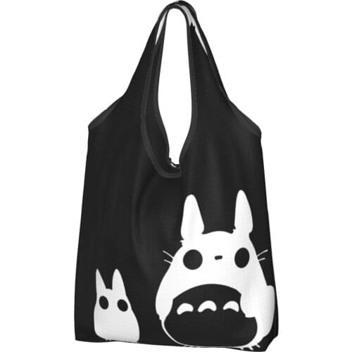 Totoros Lovely Cat Canvas Bag Woman Cheap Bag Kawaii Anime Ins Shipping Bag