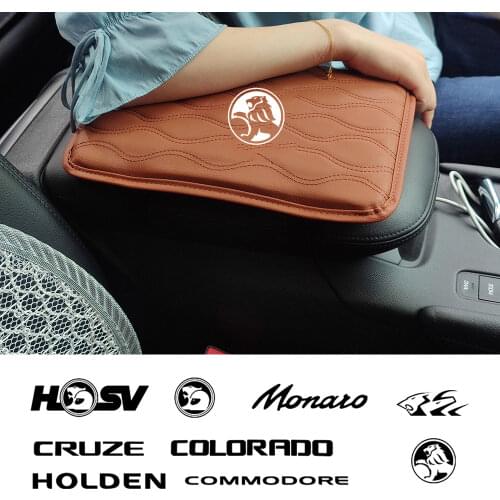 Leather Car Handrest Armrest Box Mats Cover Hand Pillow Pad For Holden Astra Commodore Cruze Monaro Colorado HSV car Accessorie
