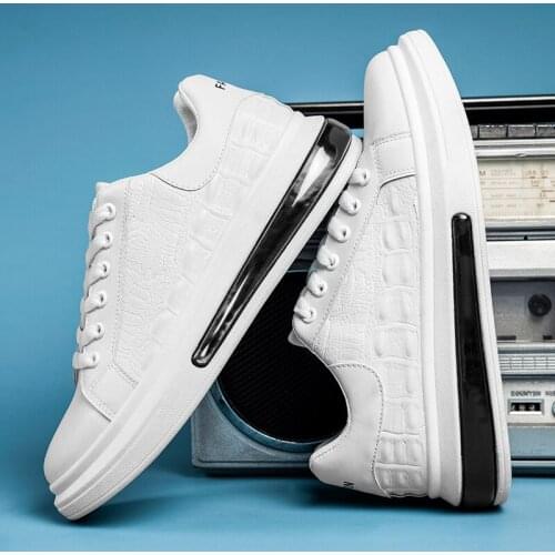 Sneakers For Men Leather Sport Shoes Male Breathable Casual Comfortable All-match Air Cushion Running Shoes Men Chaussure Homme