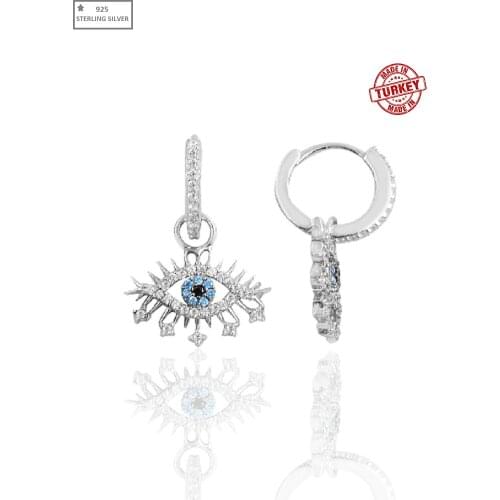 925 STERLING SILVER LAREYN EARRING - EYE - FROM TURKEY