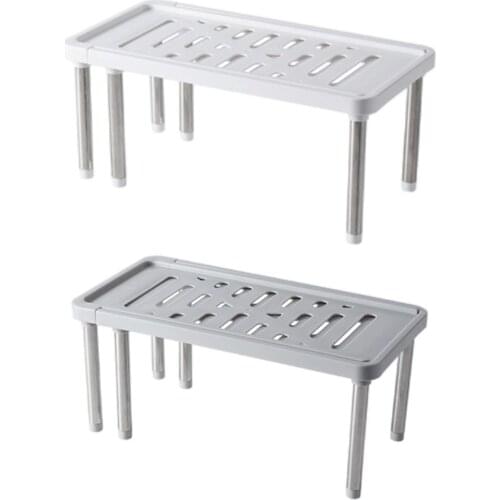 Multifunctional Telescopic Shoe Rack Steel Shelf Under Sink Cabinet Dish Rack Seasoning Shelf Kitchenware Storage Rack