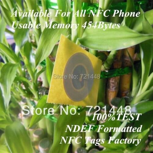 100pcs TOPAZ512 NFC tag Available For All NFC Phone Usable Memory 454 bytes NFC Forum Type 1 tag BCM20203T512 NFC label