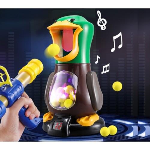 Novel Duck Shooting Toys Target Shooting Games w/ Sound Indoor Activity Gift