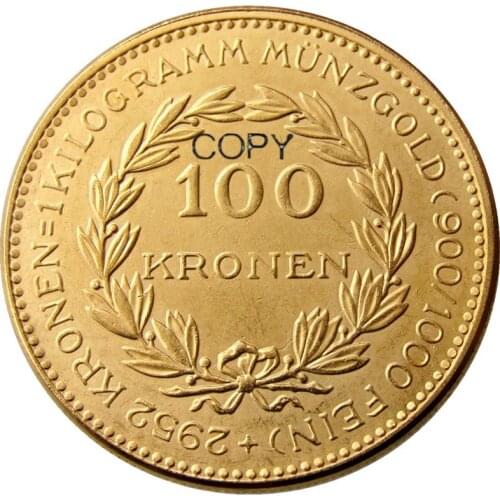 Italy 1924 100 Kronen Gold Plated Copy Coins