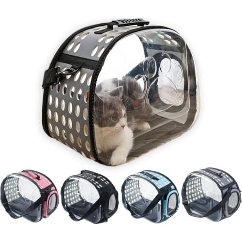 Transparent Dog Cat Carrier Space Handbag Pet Travel Bag Backpack for Dogs Foldable Cage for Cats Animal Transport Supplies