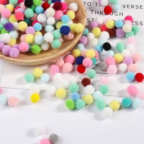 10/15/20/25mm Multicolor Soft Fluffy Pom pom balls DIY Crafts Pompom Furball Wedding Party Scrapbook Decoration Sewing Accessory