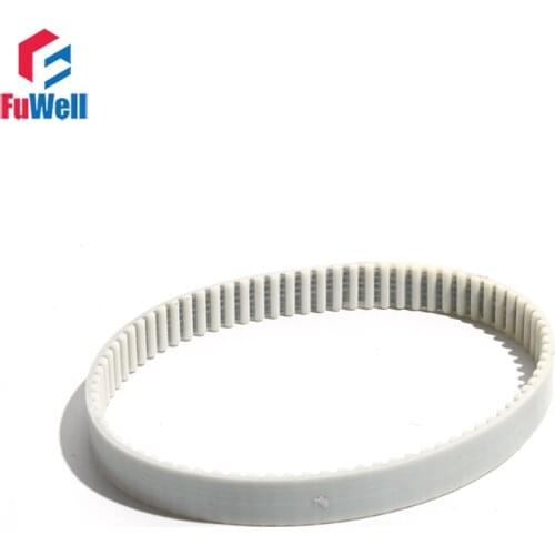 HTD5M White PU Timing Belt White 15/20/25/30mm Width Closed Loop Gear Belt Polyurethane 5M-1485/1490/1500/1510 Transmission Belt