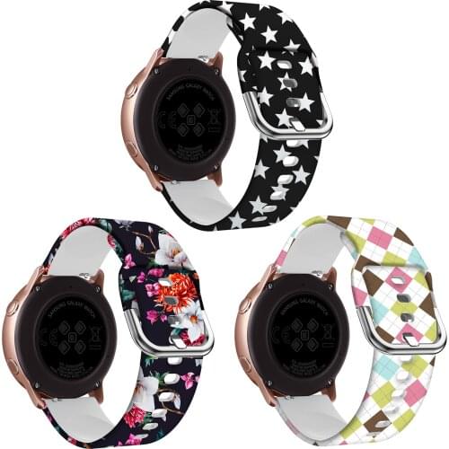 For Huawei Watch GT 2 42mm Silicone Band Wrist Fashion Printing Replacement Watchbands Bracelet GT2 20mm Watch Strap