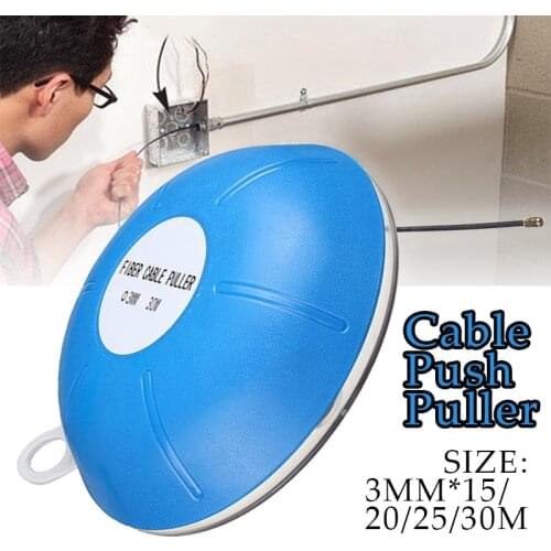 3MM 15/20/25/30MFiberglass Cable Push Pullers Fish Tape Reel Puller Conduit Duct Pulling Wire Cable