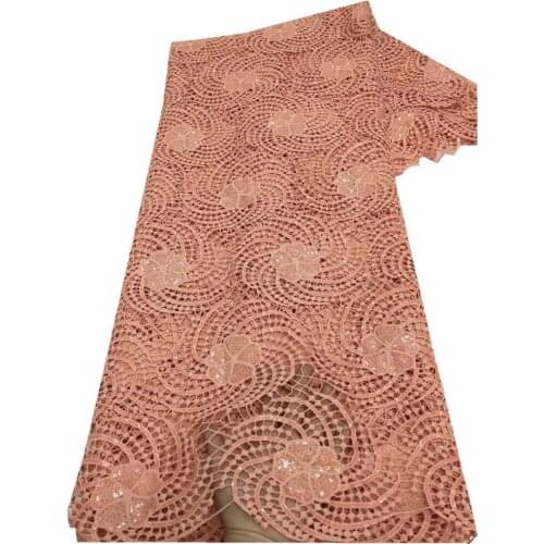 SJ Lace Latest African Net Lace Fabric 2021 High Quality Sequins Nigerian Milk silk Lace Fabrics 5Yards French Tulle Lace x3-14