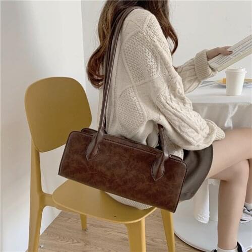 Retro Underarm Shoulder Bag Large Capacity Handbag Female 2020 High Quality PU Leather Bags For Women Bolsa de hombro