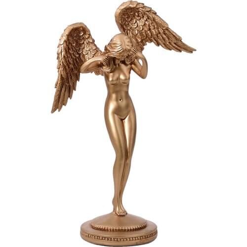 Creative Little Angel Girl Sculpture Home Decoration Accessories TV Cabinet Furnishings Resin Crafts Wedding Gift