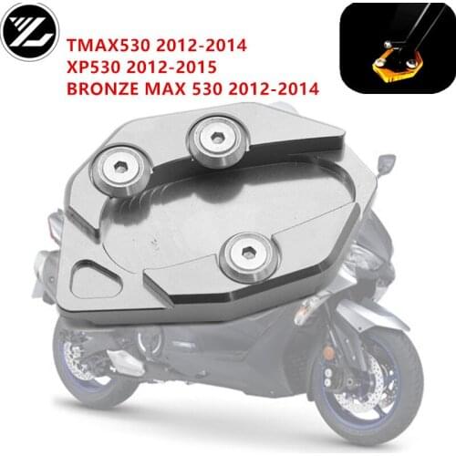 Motorcycle CNC Foot Kickstand Extension Pad Plate Side Stand Enlarger For YAMAHA TMAX530 MAX530 2012-2014 XP530 2012-2015