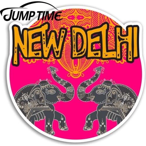 Jump Time for New Delhi India Vinyl Stickers Travel Sticker Laptop Luggage Decal Window Tank Waterproof Car Decoration