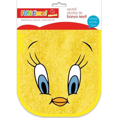 Fun time % 100 Cotton Cute Chick Soap Glove For Babies And Kids