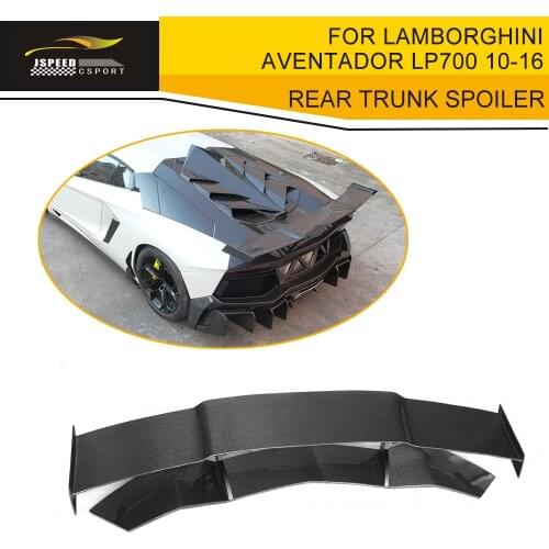 Carbon Fiber Rear Trunk Spoiler Lip Wings Case for Lamborghini Aventador LP700 LP700-4 Roadster Pirelli 10-16