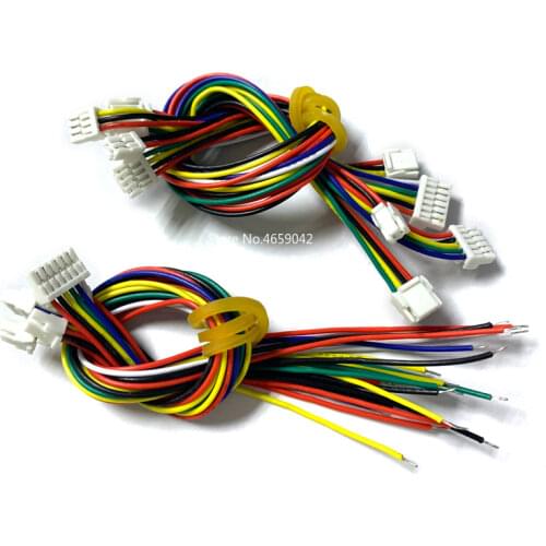 10PCS GH1.25 1.25mm Female Connector Terminal Cable 15cm 1.25 Connector witch lock 2p 3p 4p 5p 6p 7P 8P Single Double Head