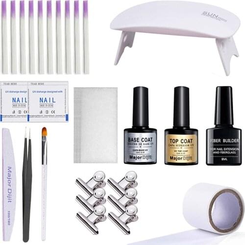 12pc/set Fiberglass Nail Extension Set For Nail Extension Repair Nails Professional Manicure Salon Nail Tool Set