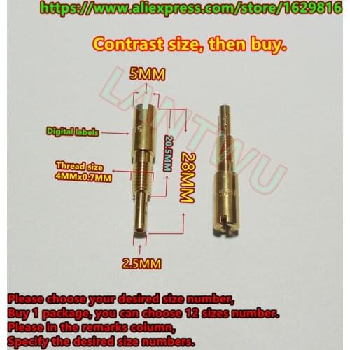 12 pcs/pack)Mikuni carburetor N224.103 (TMX36) 2.5MM atomized head pilot jet KX125 LT-Z400 YFM350 YZ125 jet(choose your size)